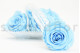 A Box Containing 6 Extra Large Preserved Rose Heads in Baby Blue From Kiara