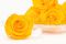 A Box Containing 6 Extra Large Sunny Yellow Eternal Rose Heads From Kiara