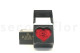 A Black Box With an Extra Large Vibrant Red Artificial Heart-Shaped Rose Made with Natural Preserved Petals