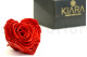 A Black Box With an Extra Large Vibrant Red Artificial Heart-Shaped Rose Made with Natural Preserved Petals