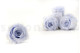 A Box Containing 8 Large Cool Lavender Eternal Rose Heads From Kiara