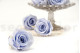 A Box Containing 8 Large Cool Lavender Eternal Rose Heads From Kiara
