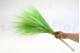 A bouquet of green dried barba, with and without packaging
