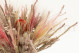 A bouquet of red dried barba, with and without packaging