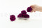 A Box Containing 6 Extra Large Preserved Rose Heads in Velvet Plum From Kiara