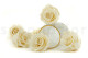 A Box Containing 6 Extra Large Pearl White Eternal Rose Heads From Kiara