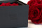 An Elegant Black Box Filled With One Red Eternal Rose