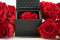 An Elegant Black Box Filled With One Red Eternal Rose