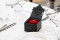 An Elegant Black Box Filled With one Large Red Preserved Rose
