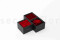 An Elegant Black Box Filled With one Large Red Preserved Rose