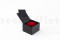An Elegant Black Box Filled With one Large Red Preserved Rose