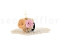 A corsage for a special occasion in pale pink and beige tones, made with preserved flowers and foliage.