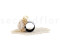 A corsage for a special occasion in white and cream tones, made with preserved flowers and foliage.