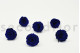 A Box Containing 6 Extra Large Preserved Rose Heads in Ocean Blue From Kiara